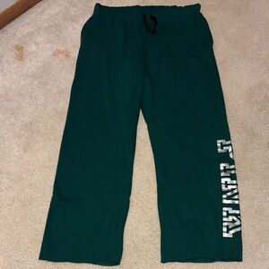 PINK Victoria's Secret Dark Green Straight Leg Pants